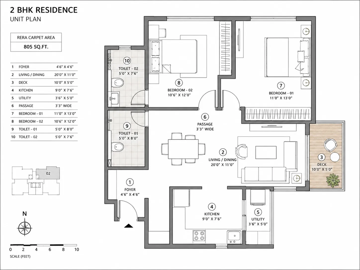 4 BHK Floor Plan
